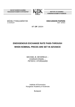 endogenous exchange rate pass-through when nominal prices are