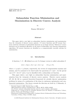 Submodular Function Minimization and Maximization in Discrete