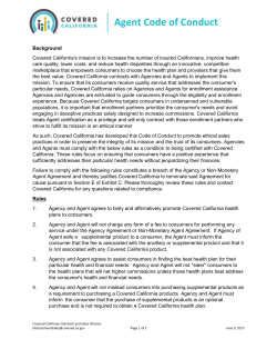 Agent Code of Conduct
