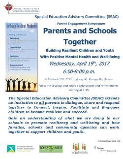 SEAC Parent Symposium Flyer &ndash; April 19, 2017