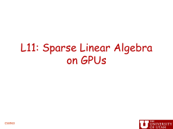 Sparse Linear Algebra