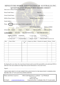 High Point Score Sheet