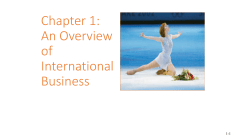 Chapter 1: An Overview of International Business