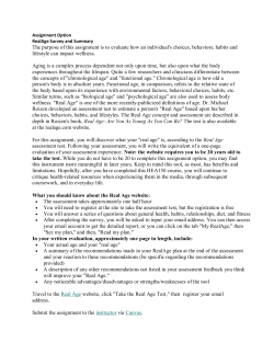 The purpose of this assignment is to evaluate how an individual`s