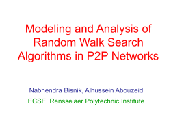 Modeling and Analysis of Random Walk Search in P2P