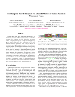 Fast Temporal Activity Proposals for Efficient Detection of Human