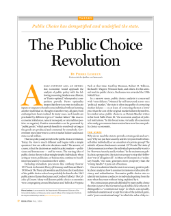 The Public Choice Revolution