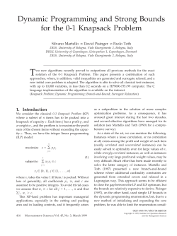 Dynamic Programming and Strong Bounds for the 0