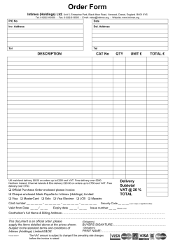 Order Form/Order Confirmation