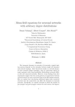 Mean-field equations for neuronal networks with arbitrary degree