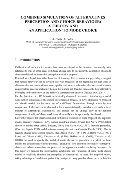 COMBINED SIMULATION OF ALTERNATIVES PERCEPTION AND