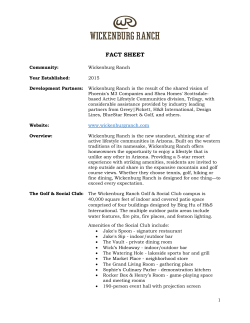 fact sheet - Wickenburg Ranch
