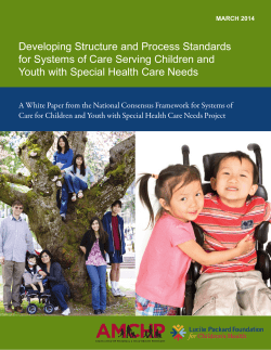 Developing Structure and Process Standards for Systems of Care