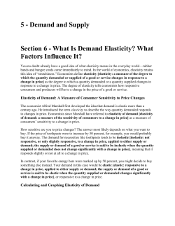 Measuring Elasticity of Demand with the Total Revenue Test