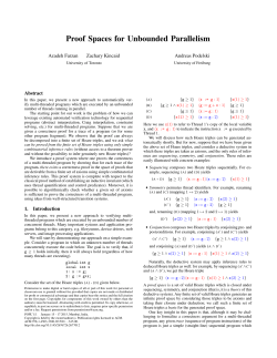 Proof Spaces for Unbounded Parallelism