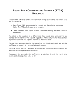 ROUND TABLE COORDINATING ASSEMBLY (RTCA) HANDBOOK