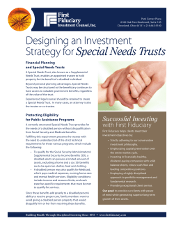 Special Needs Trusts - First Fiduciary Investment Counsel, Inc.