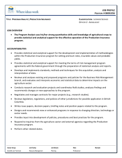 job profile - BC Public Service