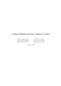 Adding Multiple Interface Support in NS-2