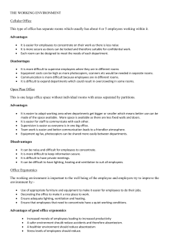 The Working Environment - Hillpark Secondary School