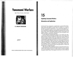 Explaining Yanomami Warfare