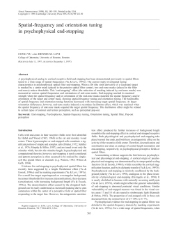 Spatial-frequency and orientation tuning in psychophysical end