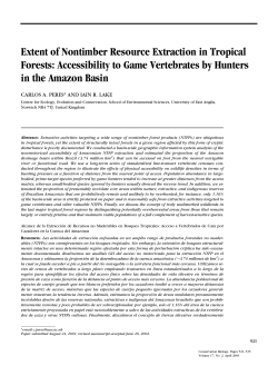 Accessibility to Game Vertebrates by Hunters in - ufam