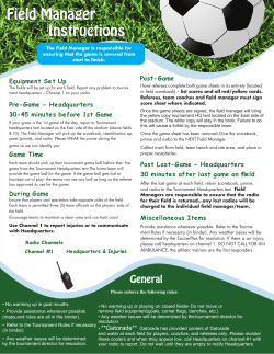 Equipment Set Up Pre-Game - Mid