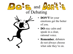 Debate notes