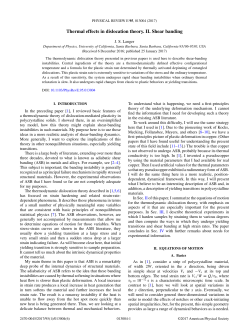 Thermal effects in dislocation theory. II. Shear banding