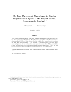 Do Fans Care about Compliance to Doping Regulations in Sports