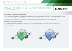 should i consider active and passive investments in my