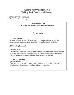 Gr 8 Harrison Bergeron - Vermont Writing Collaborative