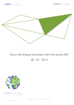Show all Unique Numbers with the same LRN 28 - Compu