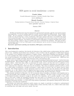BDI agents in social simulations: a survey