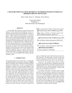 A MEASURE FOR EVALUATING RETRIEVAL TECHNIQUES
