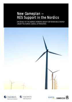 New Gameplan RES Support in the Nordics