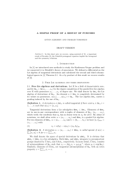 A SIMPLE PROOF OF A RESULT OF FURUSHO DRAFT VERSION