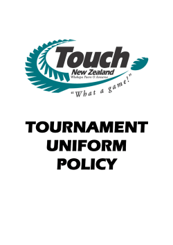 tournament uniform policy