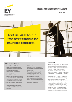 IASB issues IFRS 17 - the new Standard for insurance contracts