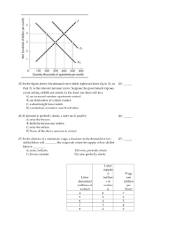 25) In the figure above, the demand curve shifts rightward from D0 to
