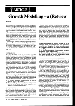 Growth Modelling - a (Re)view - New Zealand Journal of Forestry