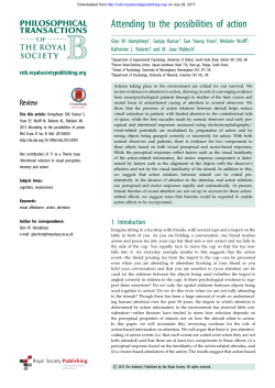 Attending to the possibilities of action