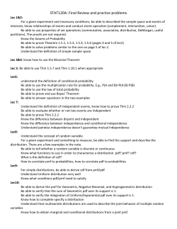 Final review and practice problems