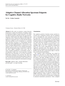Adaptive Channel Allocation Spectrum Etiquette for Cognitive Radio