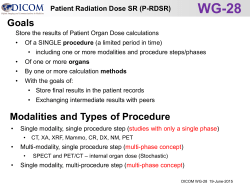 Patient Radiation Dose SR (P-RDSR): Data Flow