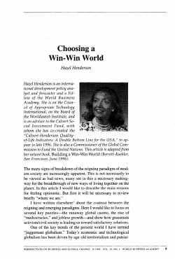 Perspectives - Choosing a Win-Win World