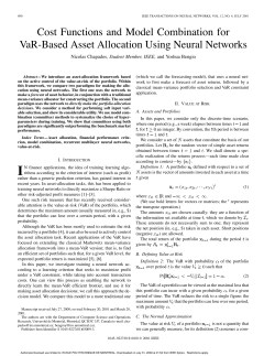 Cost functions and model combination for VaR