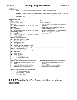 DO NOT start before Pre-Game activities have