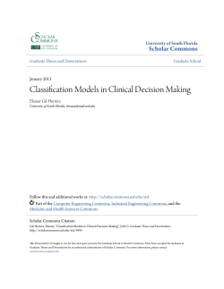 Classification Models in Clinical Decision Making